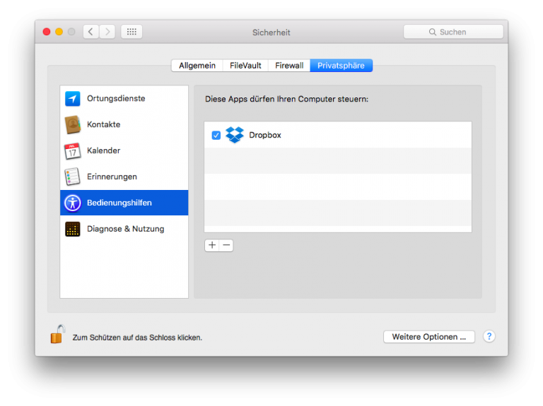 dropbox update mac os x
